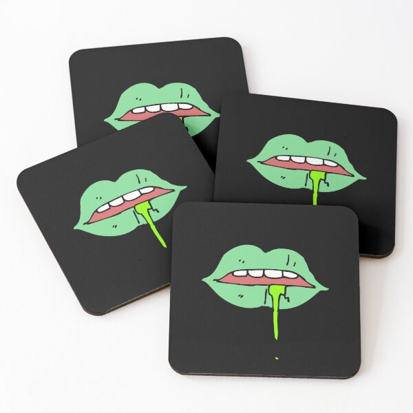 Item preview, Drooling lip - Green colour saliva dripping lip artwork designed and sold by The-Meraki-Man.