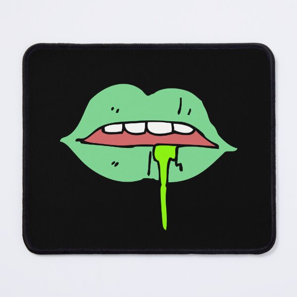 Item preview, Drooling lip - Green colour saliva dripping lip artwork designed and sold by The-Meraki-Man.