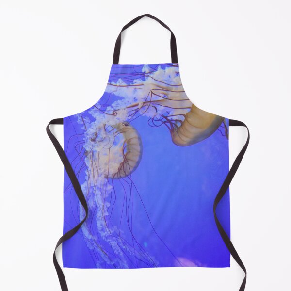 Item preview, Graceful Jellyfish on neon blue designed and sold by DaydreamnD.