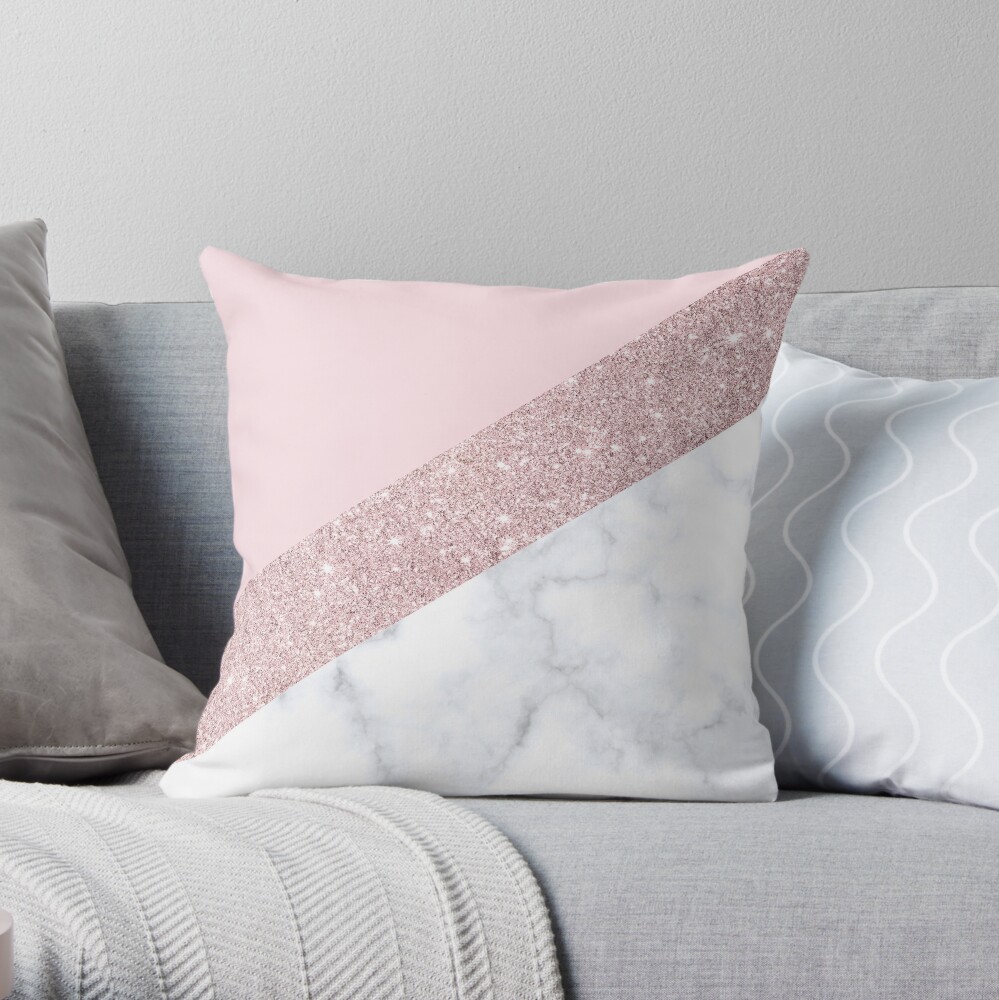 Pink and clearance gold pillows