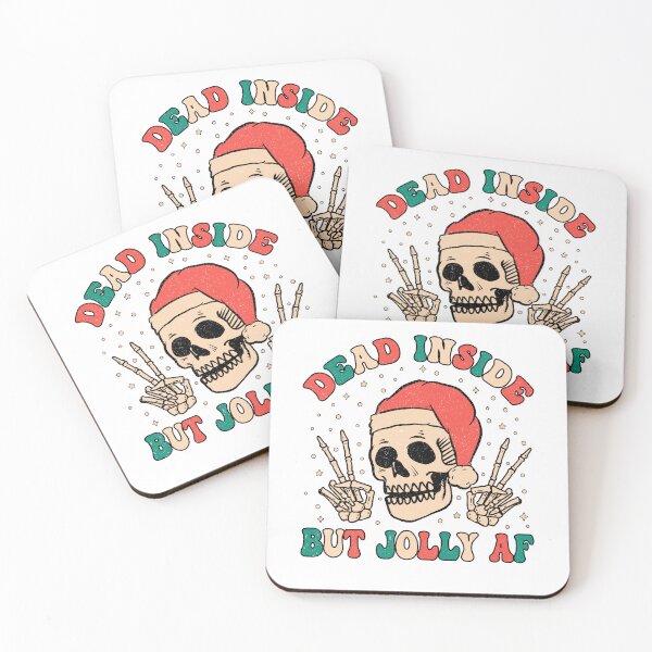 Item preview, Dead inside but Jolly AF Funny Skeleton Christmas  designed and sold by mkzmerch.