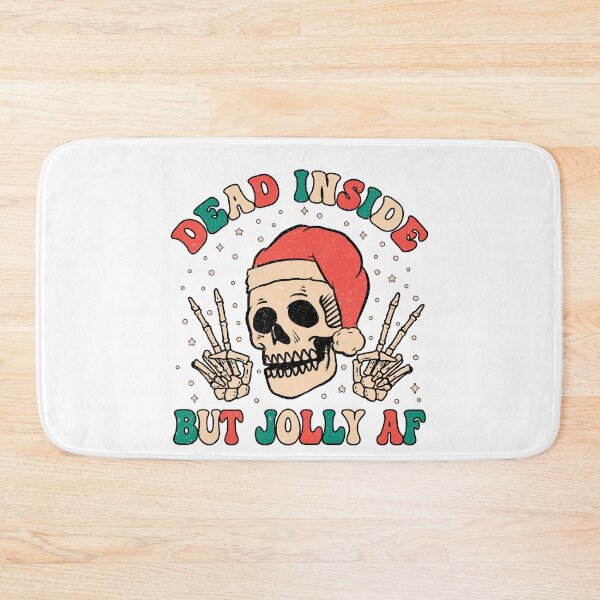 Item preview, Dead inside but Jolly AF Funny Skeleton Christmas  designed and sold by mkzmerch.