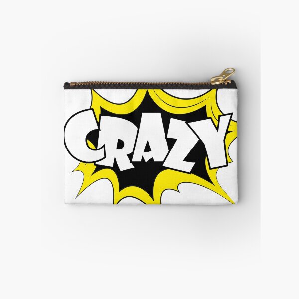 Item preview, Cartoon comic pop art label-CRAZY designed and sold by NaumStock.