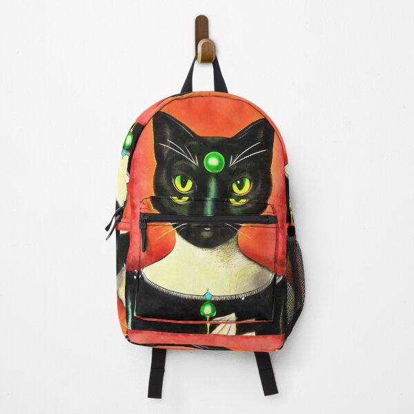 Item preview, Portrait of black cat with green stone designed and sold by AnnArtshock.