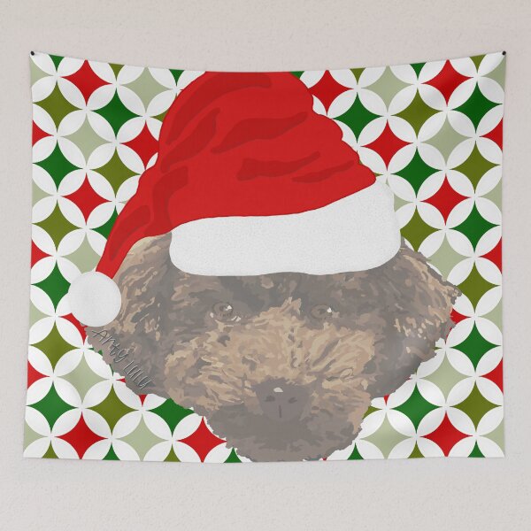 Item preview, Poodle Christmas designed and sold by artylulu.