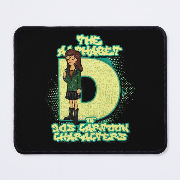 Item preview, The Alphabet of 90s Cartoon Characters Letter D is for Daria designed and sold by More-dan-Prints.