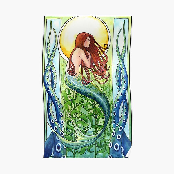Kelp Forest Mermaid Poster