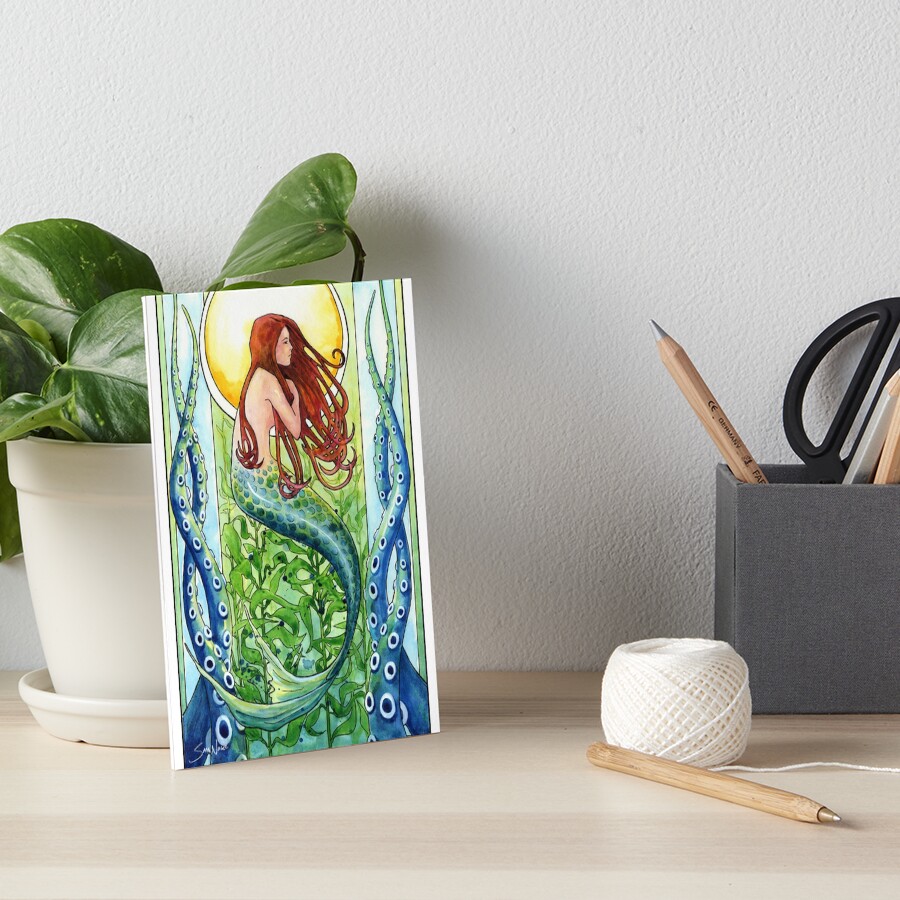 Kelp Forest Mermaid Art Board Print