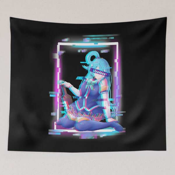 Item preview, Aqua Konosuba Inspired Glitch Effect  designed and sold by lakowallav2.