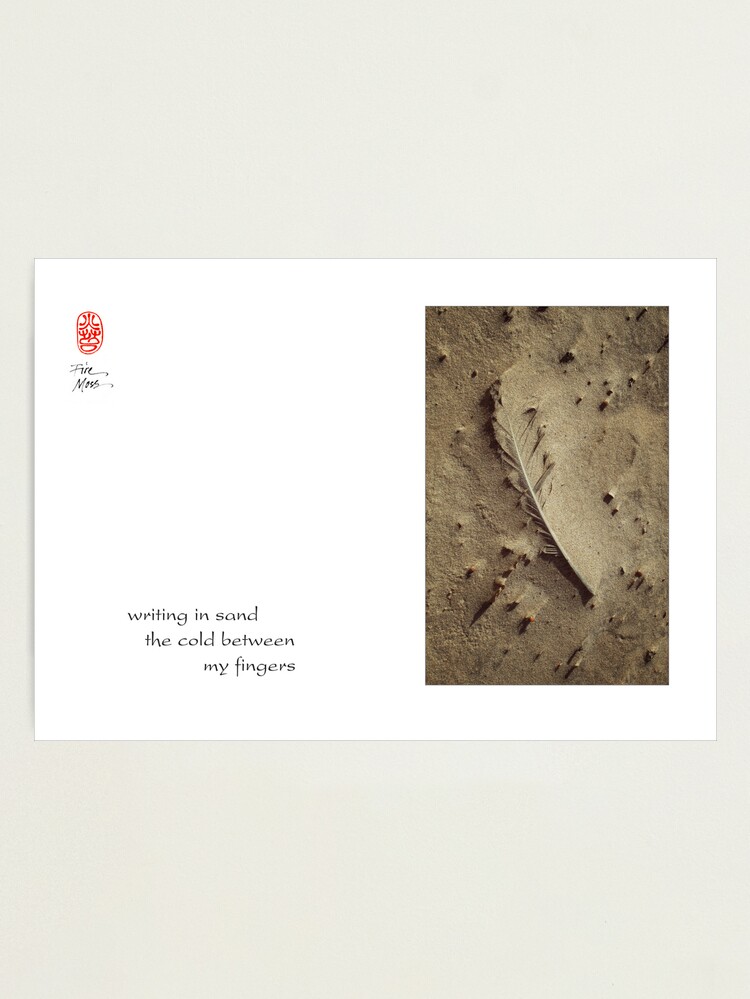 Thumbnail 1 of 3, Photographic Print, writing in sand designed and sold by ronmoss.