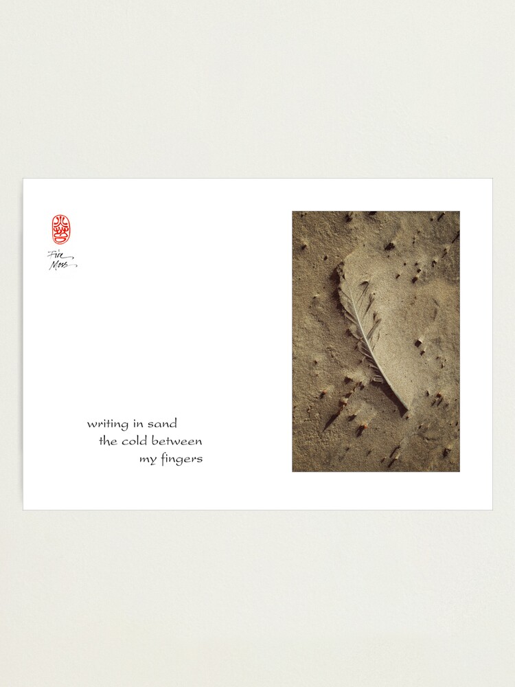 Alternate view of writing in sand Photographic Print