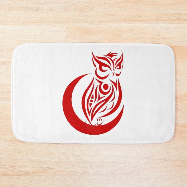 Item preview, Owl Tattoo On The Moon (Red) designed and sold by Summer-Winter.