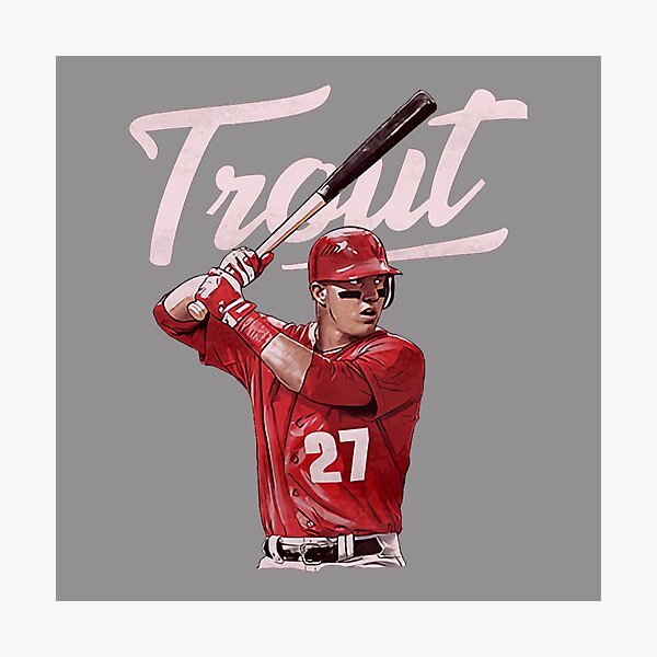 Men's Los Angeles Angels of Anaheim #27 Mike Trout Red 2017 Spring