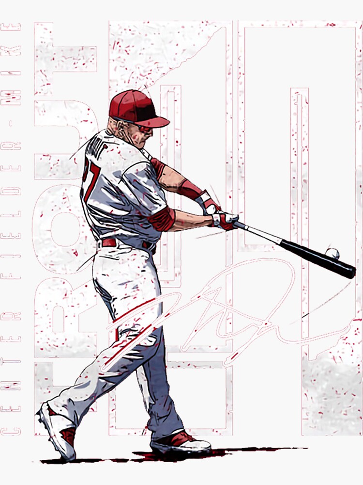 mike trout stretch Sticker for Sale by santuydsgn