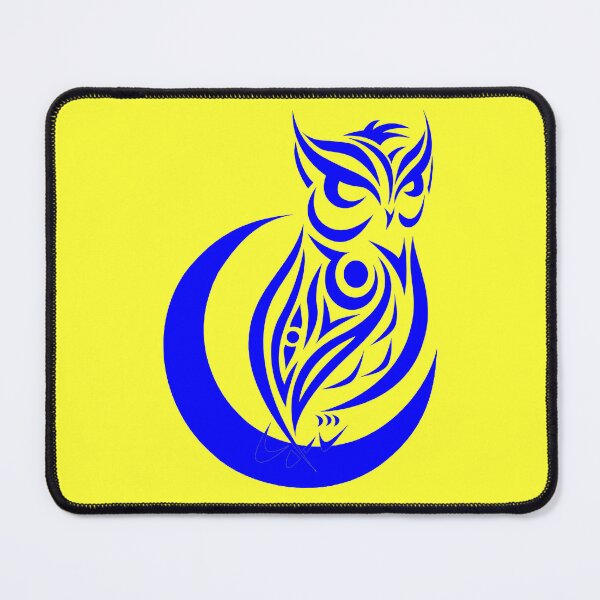 Item preview, Owl Tattoo On The Moon (Blue) designed and sold by Summer-Winter.