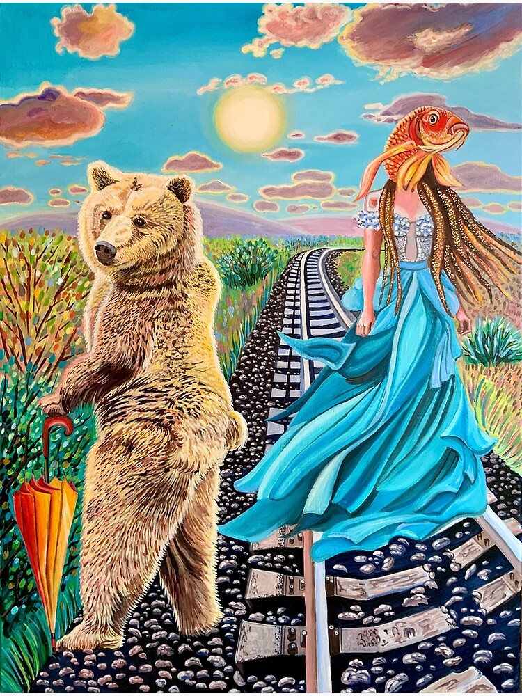 "Why do fish need an umbrella?" Poster for Sale by LightBear Redbubble