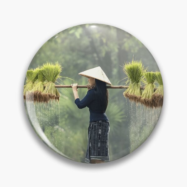 Item preview, GIRL RICE FARMING IN VIETNAM   designed and sold by StephaniSander.