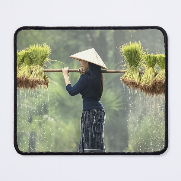 Item preview, GIRL RICE FARMING IN VIETNAM   designed and sold by StephaniSander.