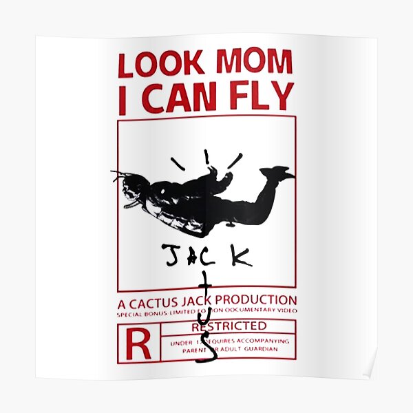 Look Mom I Can Fly - A3 Poster - Frankly Wearing