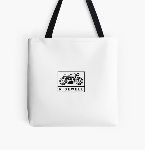 RIDEWELL Logo - Black All Over Print Tote Bag