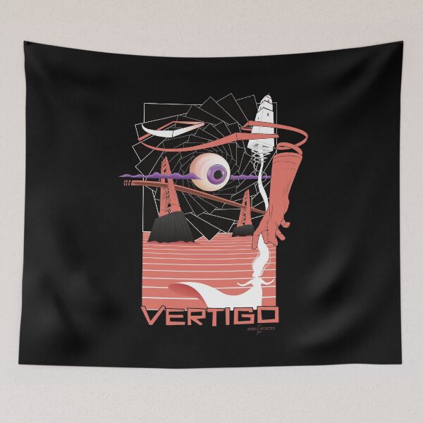Item preview, Vertigo, Alfred Hitchcock 1958 classic psychological thriller movie designed and sold by CalMaArt.