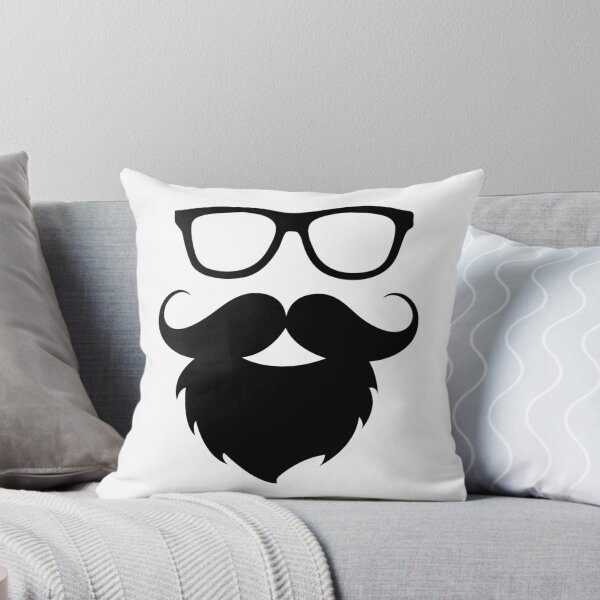 Item preview, Funny Hipster Beard Face Silhouette designed and sold by shabzdesigns.