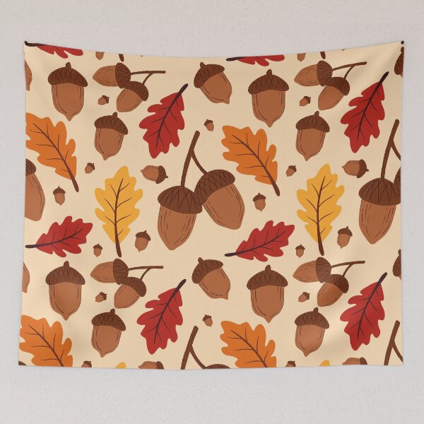 Item preview, Acorn Pattern - Oaknut Autumn Leaves Motifs designed and sold by Millusti.