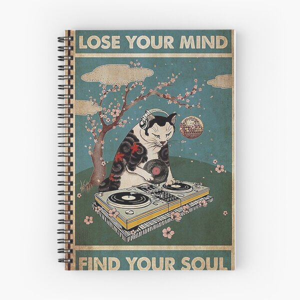 Item preview, Vintage Dj Cat Vertical Lose Your Mind Fine Your Soul Poster designed and sold by tajirulhans.