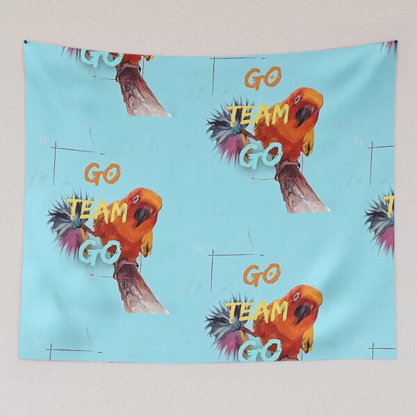 Item preview, Sun Conure Go Team Pet Blanket To Cover Birdcage, Tshirts ,  Postcards etc designed and sold by IvaRenee.