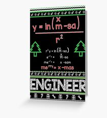 Merry Christmas Mathematical Formula Greeting Card