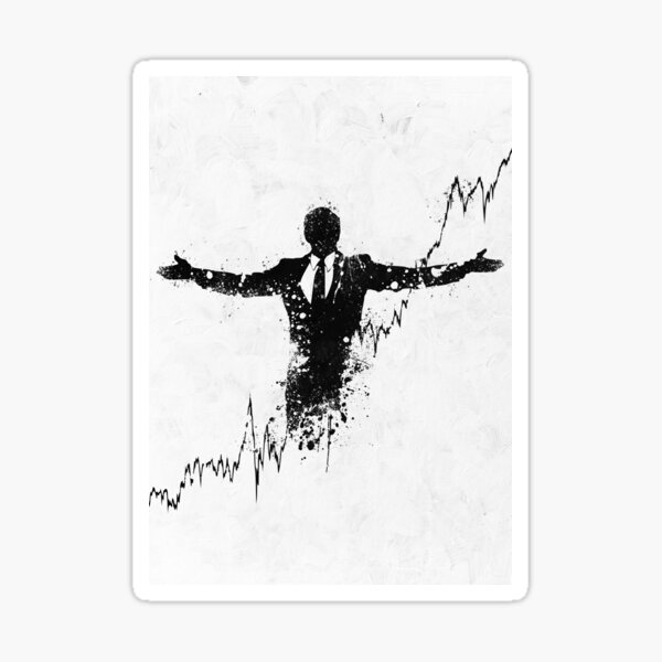 "The Wolf of Wall Street Minimalist Painting" Sticker for Sale by