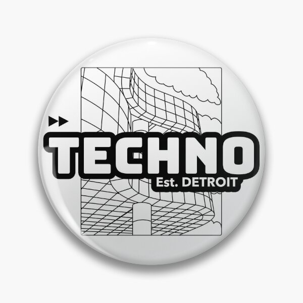 Item preview, TECHNO - Detroit (black)  designed and sold by Discothreadz.