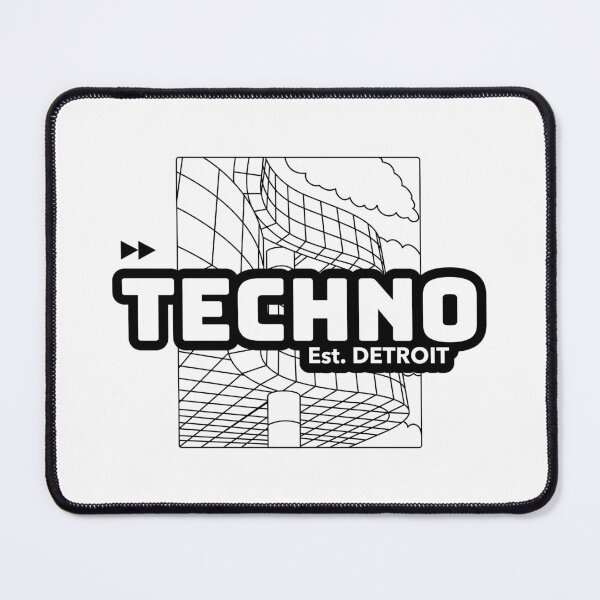 Item preview, TECHNO - Detroit (black)  designed and sold by Discothreadz.