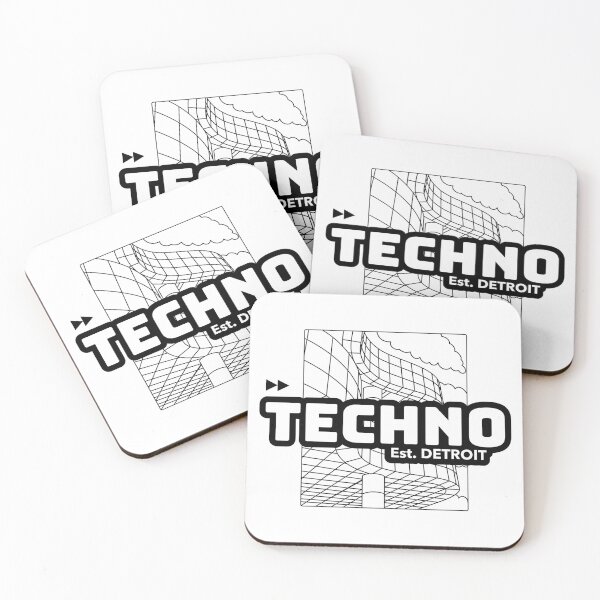 Item preview, TECHNO - Detroit (black)  designed and sold by Discothreadz.