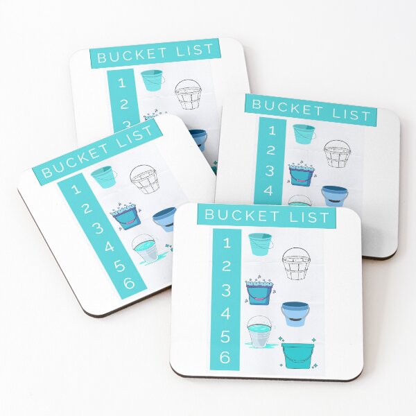 Item preview, Bucket List Blue Funny Goals Illustration designed and sold by marie-inks.