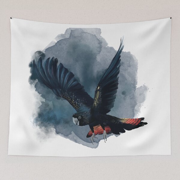 Item preview, Celestial Cockatoo in flight illustration designed and sold by pdstudio24.