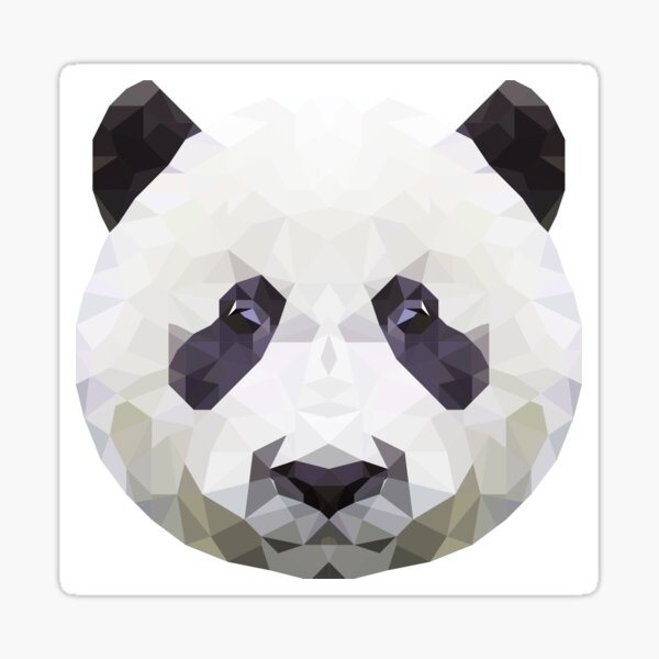 Item preview, panda low poly art designed and sold by krisztinaart.