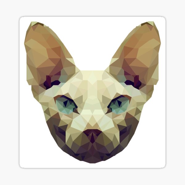 Item preview, Sphynx cat low poly designed and sold by krisztinaart.
