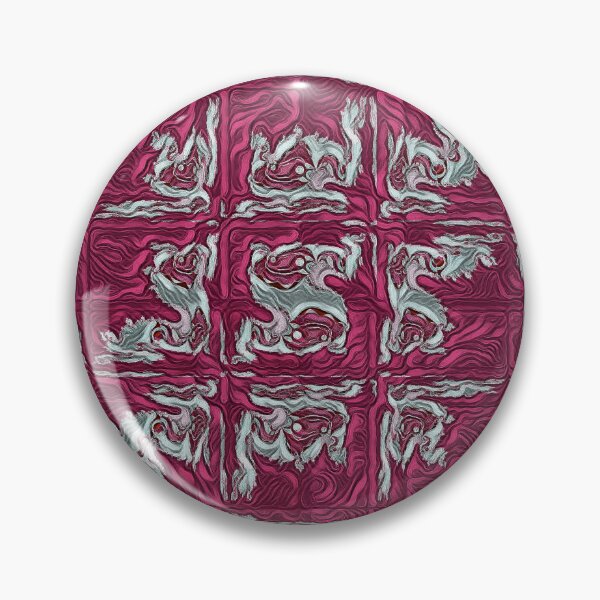 Item preview, Julia type fractal set showing creative variation in silver grey on a crimson textured background designed and sold by mister-john.