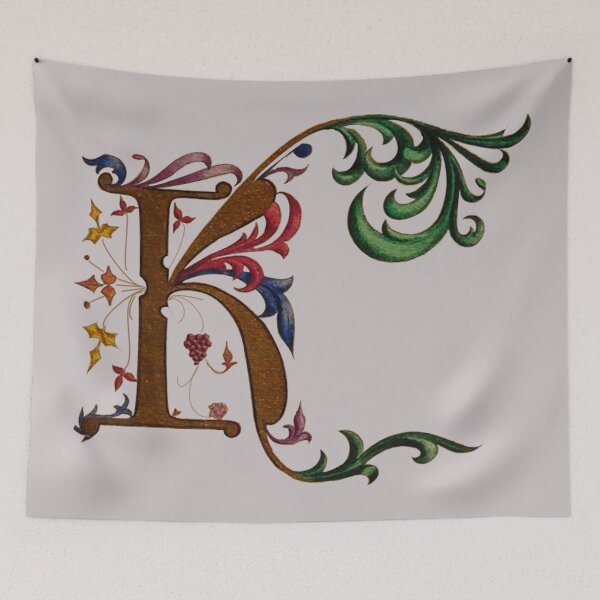 Item preview, Illuminated Initial K designed and sold by artimaeus.