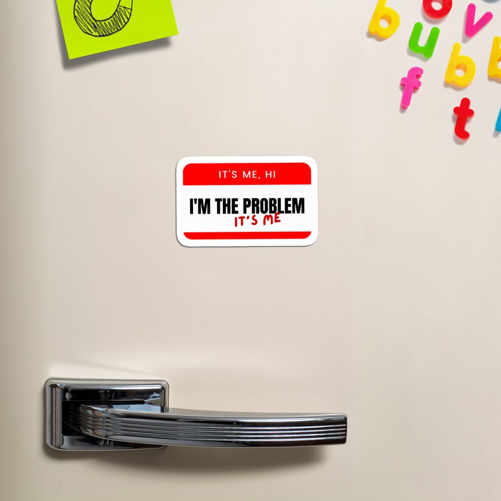 Red Its Me Hi Im The Problem Its Me Anti-Hero Midnight Taylor Swift Name  Tag | Poster