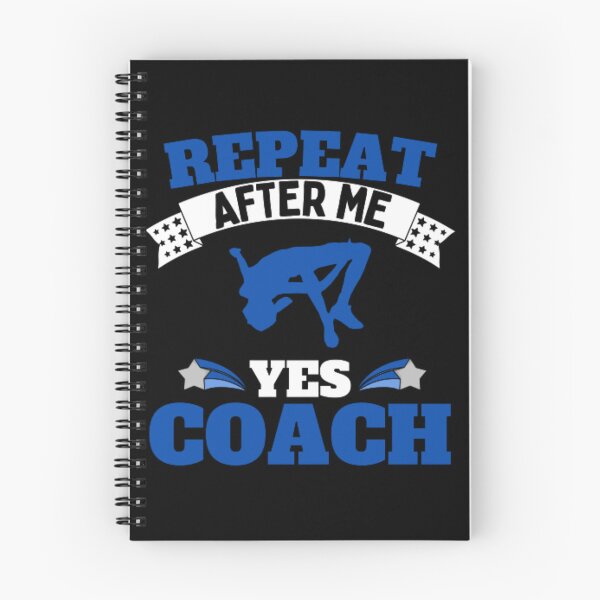 Item preview, Repeat After Me Yes Coach High Jump - Blue White - Funny Sports designed and sold by GymWearDepot.
