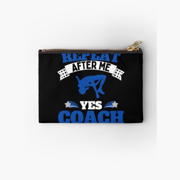 Item preview, Repeat After Me Yes Coach High Jump - Blue White - Funny Sports designed and sold by GymWearDepot.