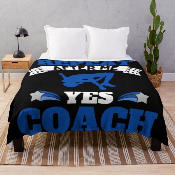 Item preview, Repeat After Me Yes Coach High Jump - Blue White - Funny Sports designed and sold by GymWearDepot.