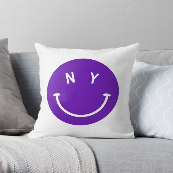 NYU Happy Throw Pillow