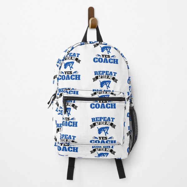 Item preview, Repeat After Me Yes Coach High Jump - Blue Black - Funny Sports designed and sold by GymWearDepot.