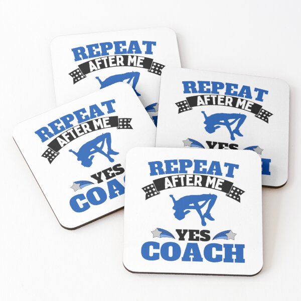 Item preview, Repeat After Me Yes Coach High Jump - Blue Black - Funny Sports designed and sold by GymWearDepot.