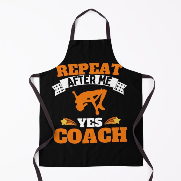 Item preview, Repeat After Me Yes Coach High Jump - Orange White - Funny Sports designed and sold by GymWearDepot.