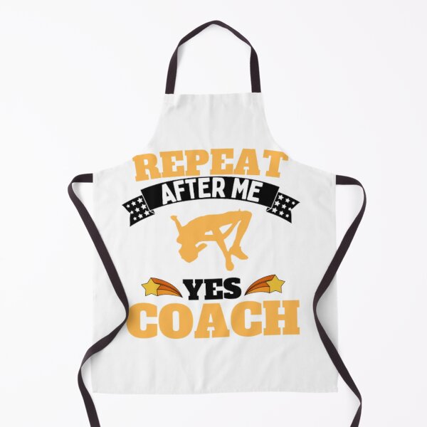 Item preview, Repeat After Me Yes Coach High Jump - Yellow Black - Funny Sports designed and sold by GymWearDepot.