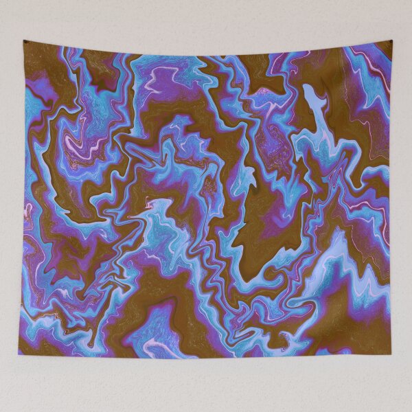 Item preview, Wavy blue purple abstract designed and sold by Quoppidou.